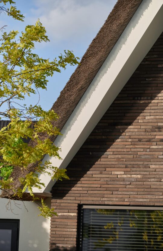 Rietgedekte villa in Meerstad geopend naar het water