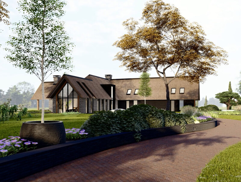 Harmonieus ontworpen villa die samensmelt met het landschap
