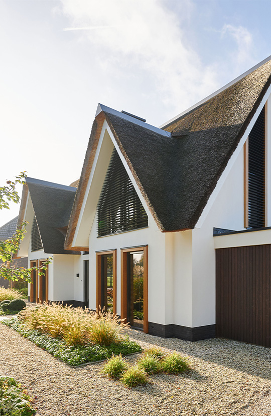 Landhuis met rieten kap
