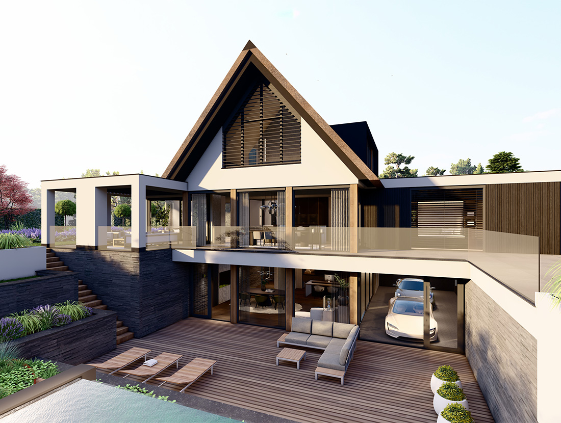 Luxe woning met buitenzwembad