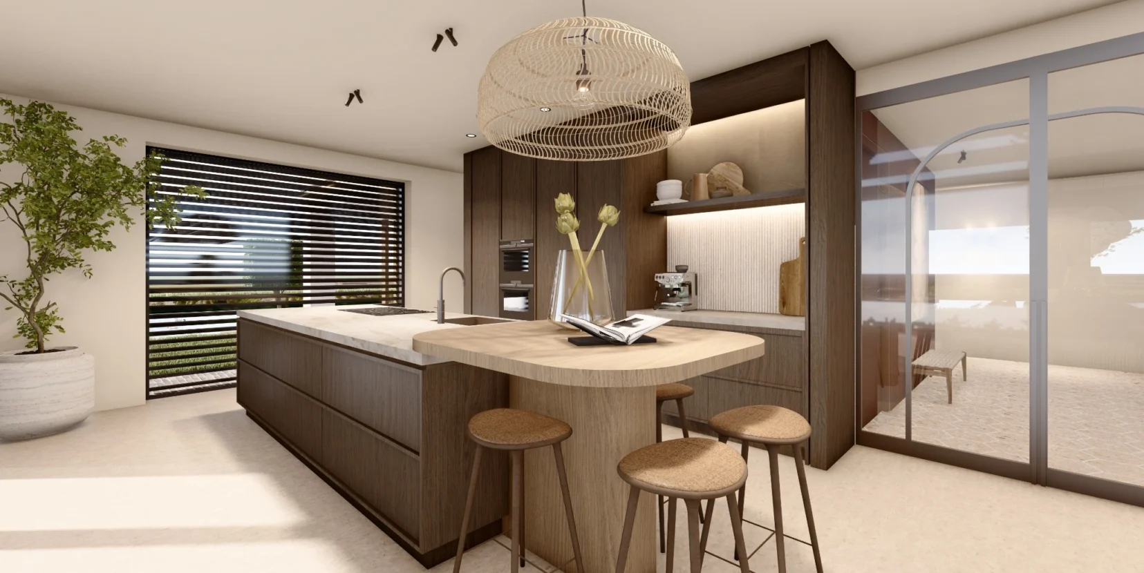 Ontwerp keuken met bar, door Bekhuis & KleinJan