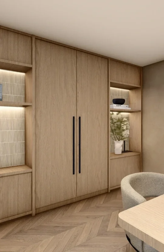 Ontwerp thuiskantoor met maatwerkkasten, door Bekhuis & KleinJan